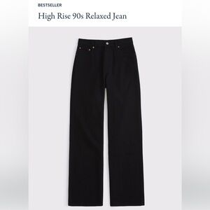 Abercrombie & Fitch Black High-Rise 90s Relaxed Jean
